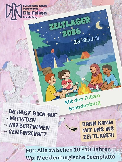 ZELTLAGER 2026 🏕️

📅 20. – 30. Juli 2026

Du hast keinen Bock auf Stress, Konkurrenz und immer nur funktionieren?
Dann...